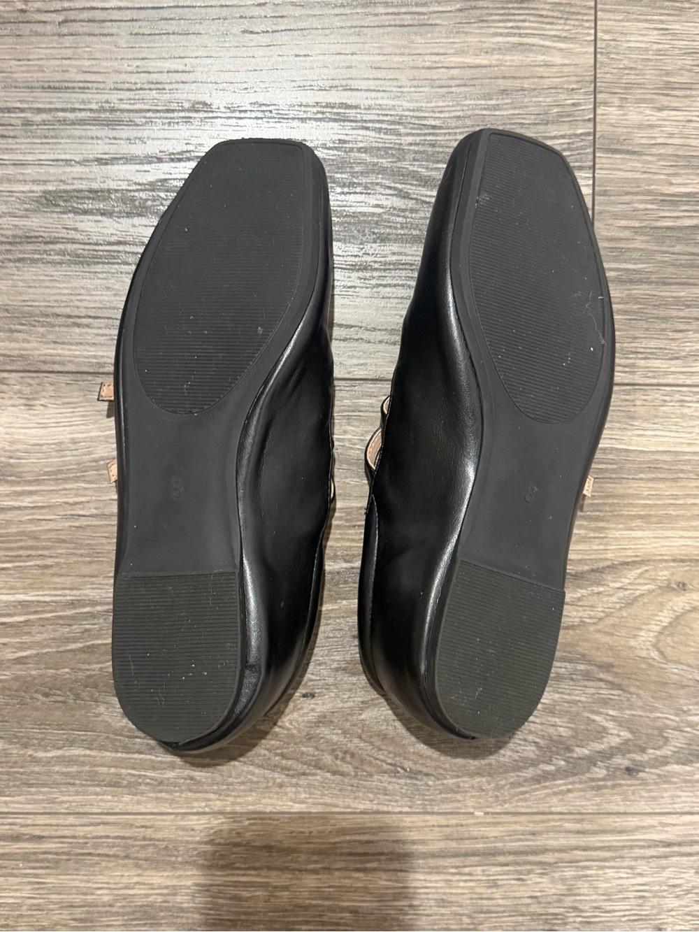 Journee Collection Black Triple Strap Square Toe Mary Jane Flats - Picture 6 of 7